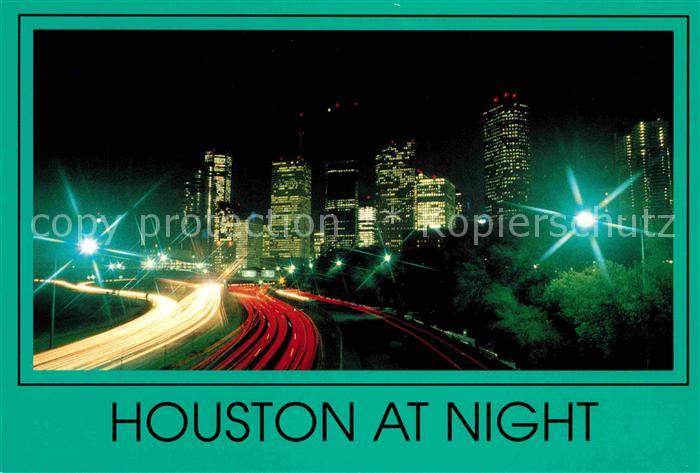 Houston  Texas USA Panorama bei Nacht