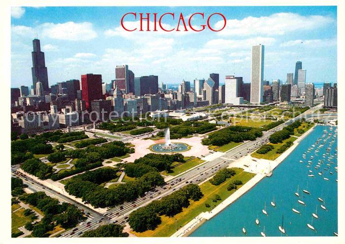Chicago Illinois Fliegeraufnahme Grant Park