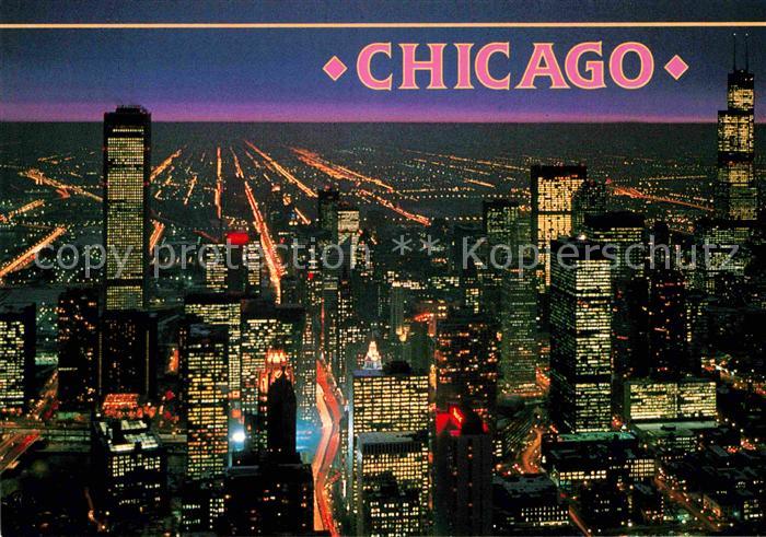 Chicago Illinois Evning Descends