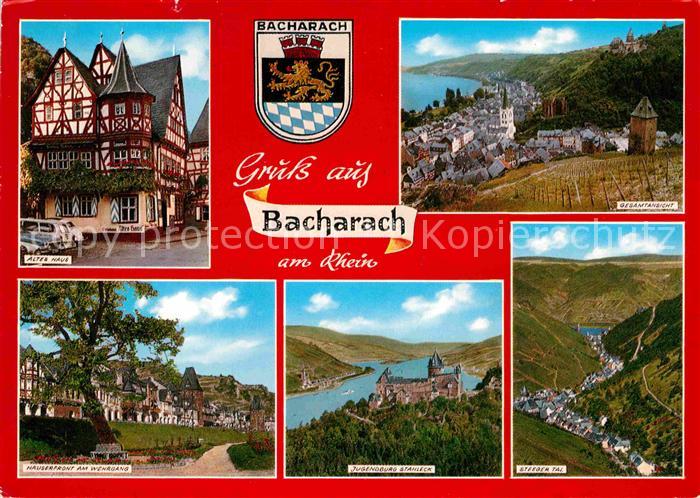Bacharach Rhein Jugendburg Stahleck Steger-Tal Altes-Haus Wehrgang