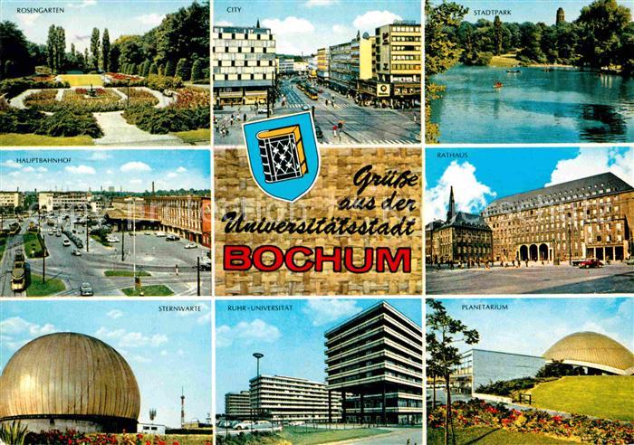 BOCHUM  CITY Stadtpark Rosengarten City Hauptbahnhof Planetarium Ruhr-Universita