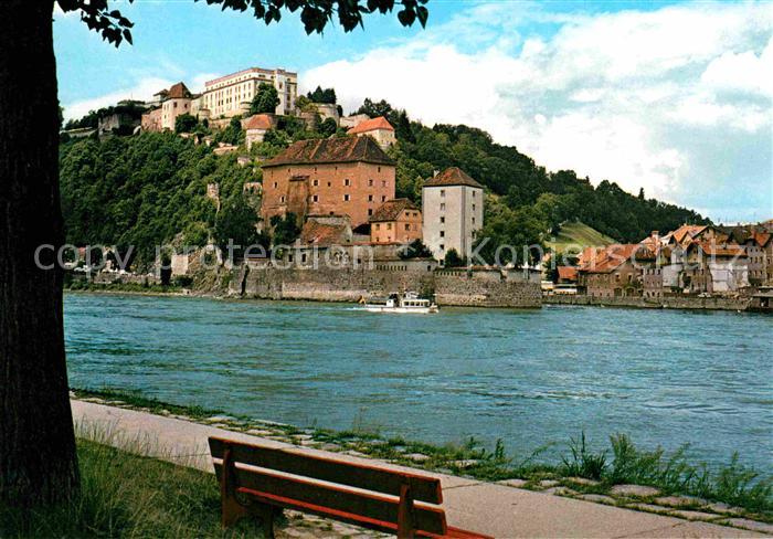 PAssAU Bayern Dreifluessestadt Veste Oberhaus mit Wasserburg Niederhaus