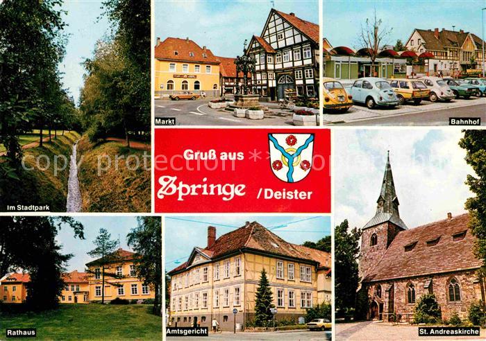 Springe Deister Rathaus Amstgericht Markt Kirche Stadtpark