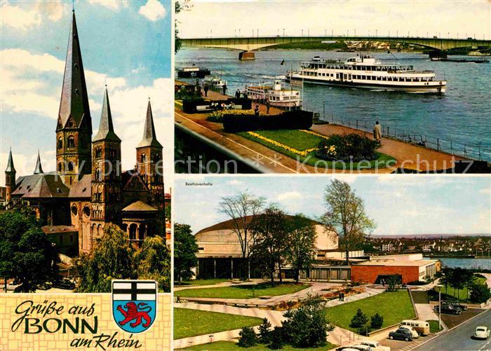 Bonn Rhein Muenster Rheinufer Beethovenhalle
