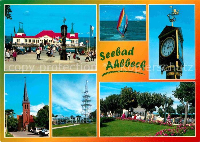 Ahlbeck Ostseebad Seebruecke Promenade Kirche Uhr