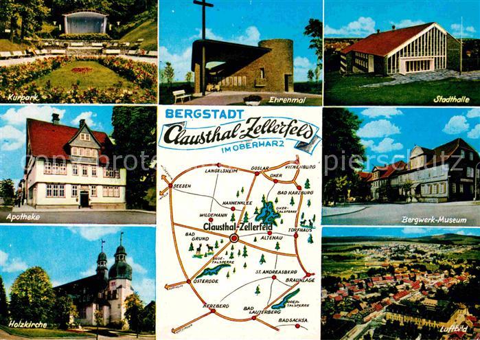Clausthal-Zellerfeld Goslar Niedersachsen Stadthalle Ehrenmal Kurpark Holzkirche
