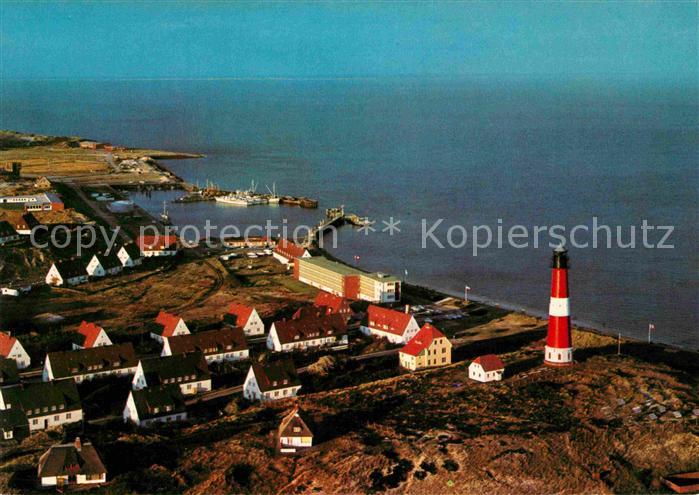 Hoernum Sylt Fliegeraufnahme mit Leuchtturm und Hafen