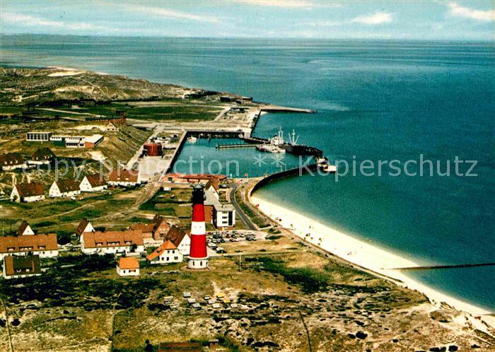 Hoernum Sylt Fliegeraufnahme Hafen Leuchtturm