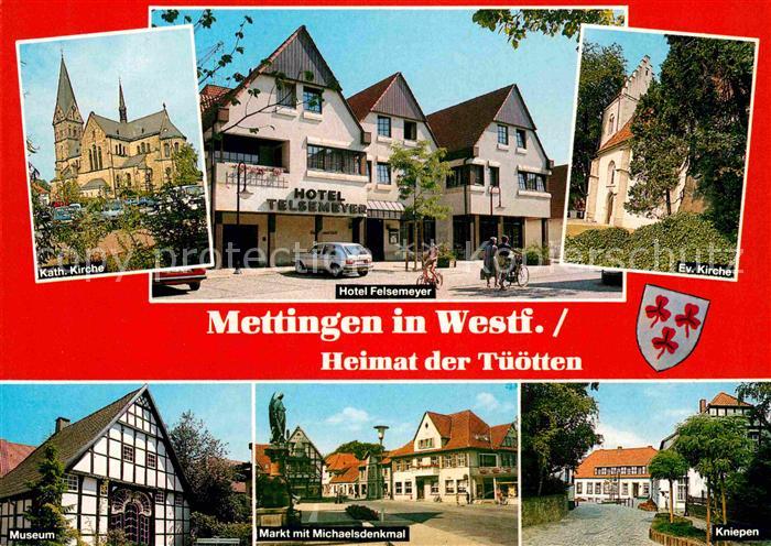 Mettingen Westfalen Heimat der Tueoetten Hotel-Felsemeyer Kniepen Michaelsdenkma