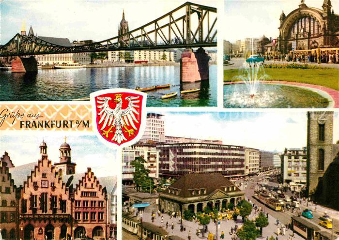 Frankfurt Main Eiserner Steg Hauptbahnhof Roemer Hauptwache