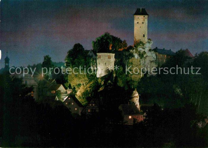 Neuhaus Pegnitz Burgpartie bei Nacht