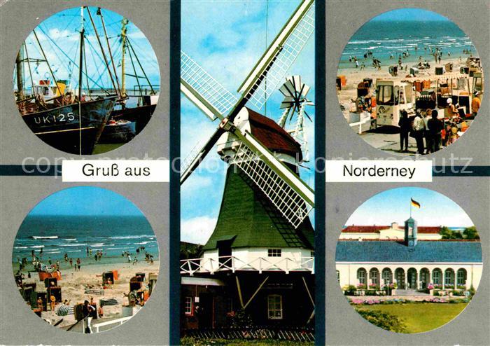 Norderney Nordseebad Hafen Strand Windmuehle