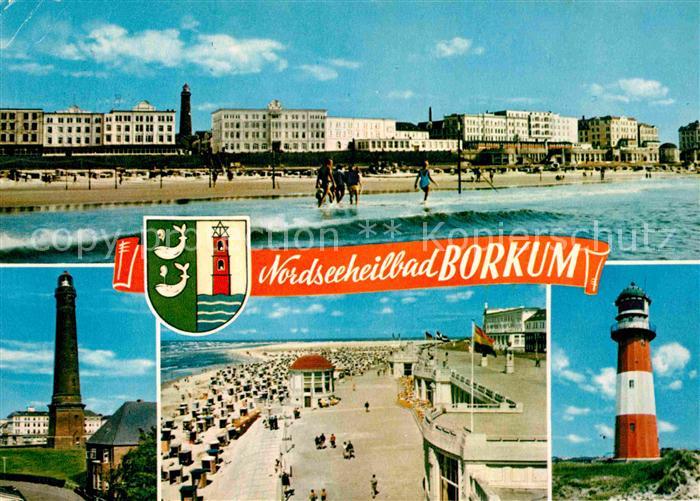 BORKUM Nordseebad Niedersachsen Strand Leuchttuerme