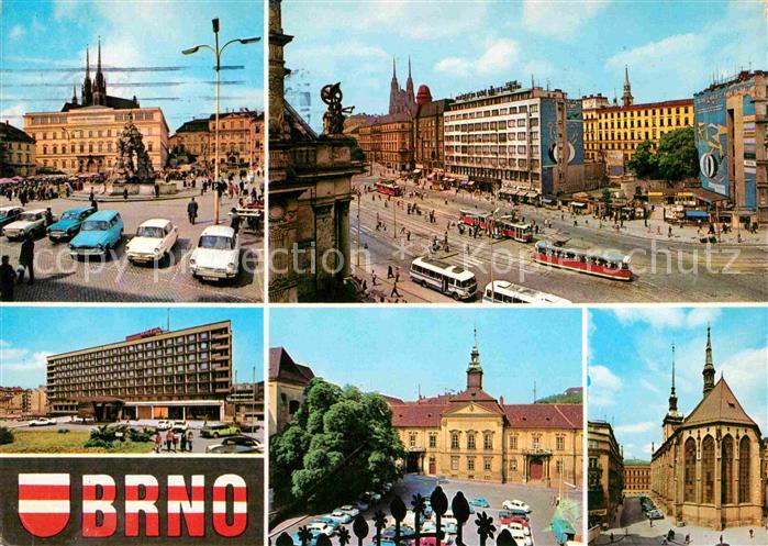 Brno Bruenn Namesti 25. unora Hotel-International Strassenbahn