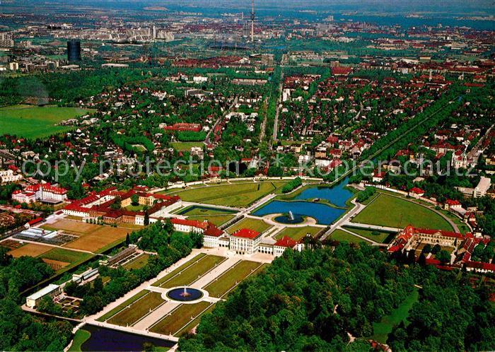 Muenchen Bayern Fliegeraufnahme Schloss Nyphenburg