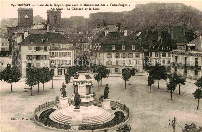 Belfort Alsace Place de la Republique Monument des Tro