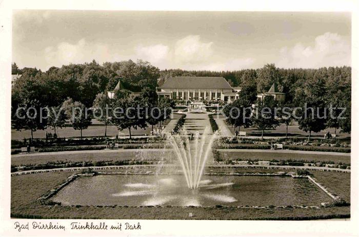 Bad Duerrheim Trinkhalle mit Park Springbrunnen