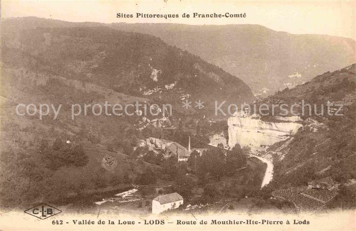 Lods Doubs Vallee de la Loue Route de Mouthier Hau