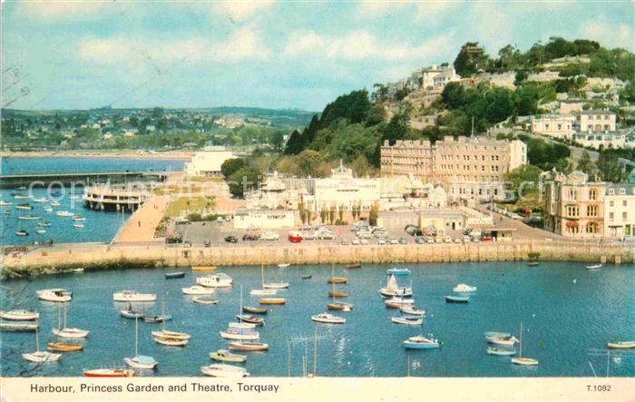 Torquay UK Harbour Princess Garden and Theatre