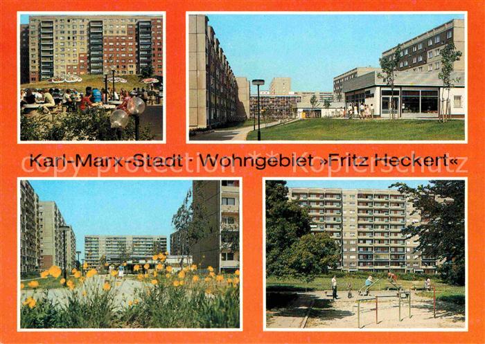 Karl-Marx-Stadt Wohngebiet Fritz Heckert Kinderspielplatz