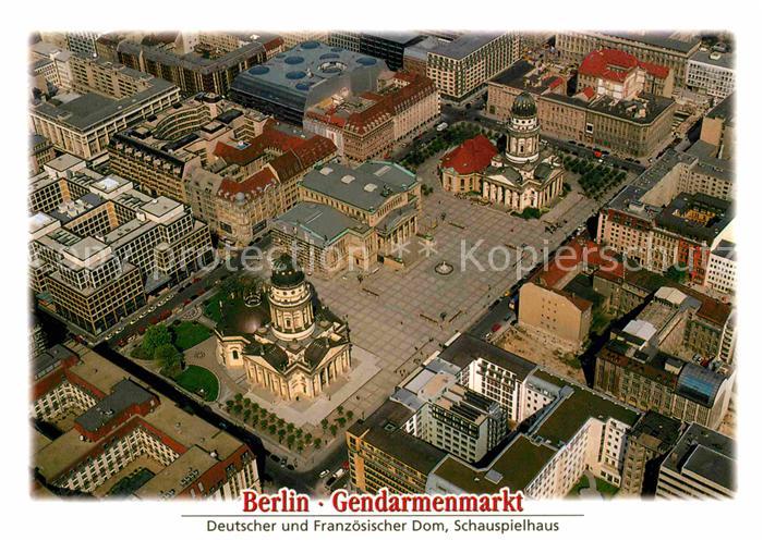 BERLIN  CITY Gendarmenmarkt Deutscher und Franzoesischer Dom Schauspielhaus aus