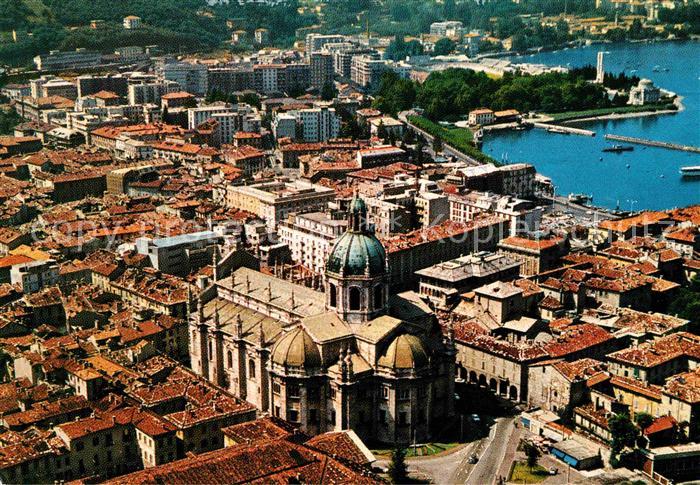 Como Lago di Como Altstadt Kirche Fliegeraufnahme