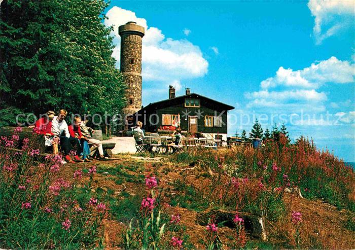 Herzberg Harz Wanderhuette Grosser Knollen Aussichsturm