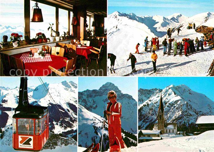 Mittelberg Kleinwalsertal Wintersportgebiet Walmendingerhorn Bergbahn Berggastst