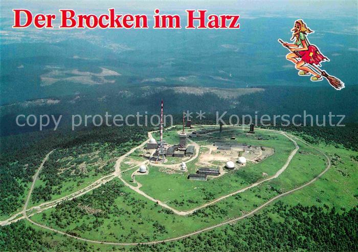 Brocken Harz Hexe Fliegeraufnahme