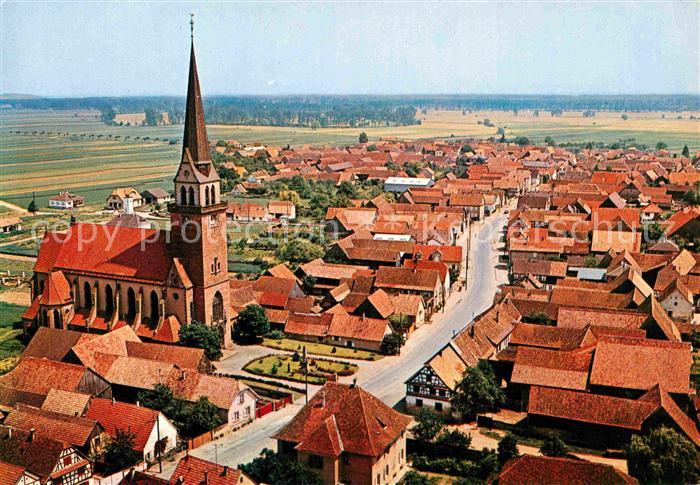 Meistratzheim Eglise vue aerienne