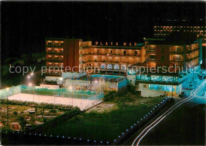 S Illot Hotel Playa Mar Nachtaufnahme Neujahrskarte