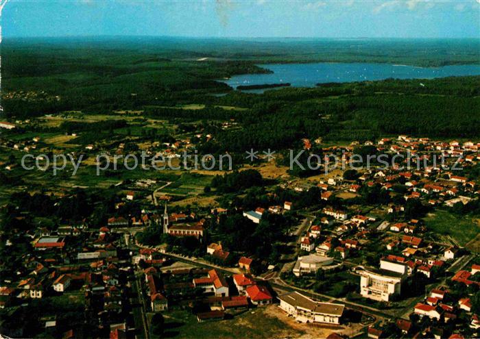 Mimizan Landes Vue aerienne au fond Lac de Mimizan Aureilhan