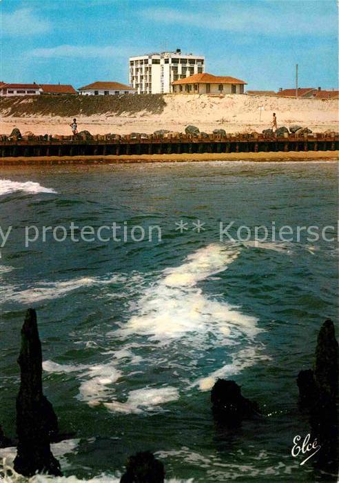 Mimizan Plage Entree du Courant au fond Hotel Cote d Argent