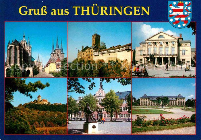 Thueringen Region Erfurt Dom Kirche Eisenach Wartburg Weimar Theater Veste Wachs