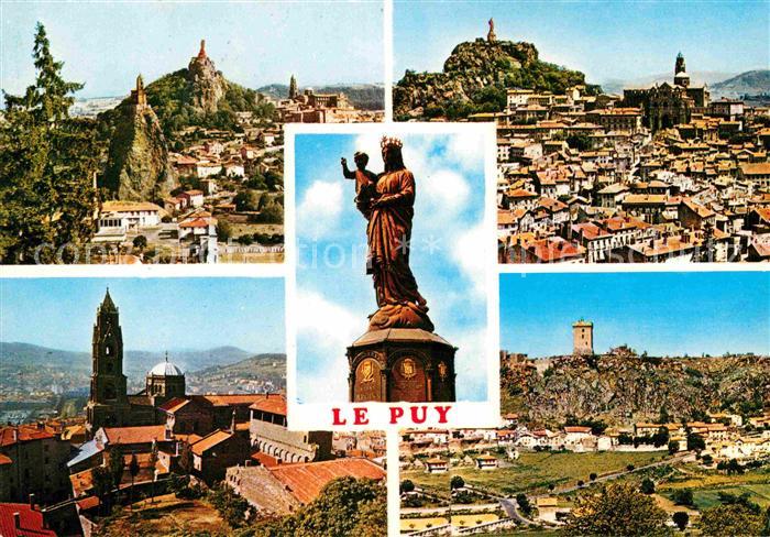 Le Puy-en-Velay Panorama Basilika Marienstatue Rocher Corneille