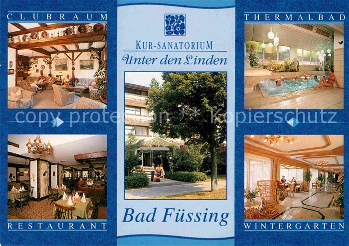 Bad Fuessing Kursanatorium Unter den Linden Clubraum Thermalbad Restaurant Winte