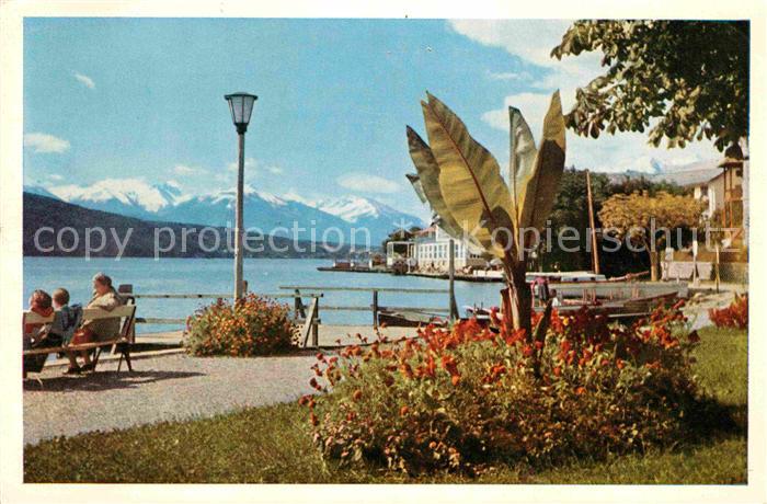 Millstatt Millstaettersee Schillerstrand Uferpromenade Alpenblick