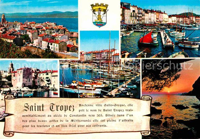 Saint Tropez Var Vue generale et le Golfe Port Coucher d