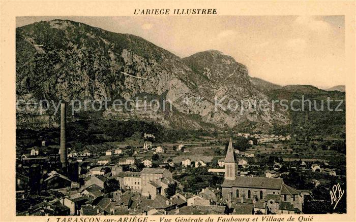 Tarascon-sur-Ariege Vue generale du Faubourg et Village de