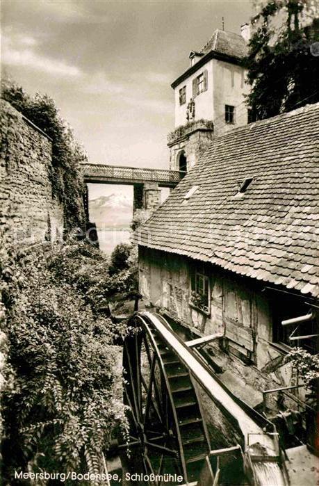 Meersburg Bodensee Schlossmuehle Wasserrad