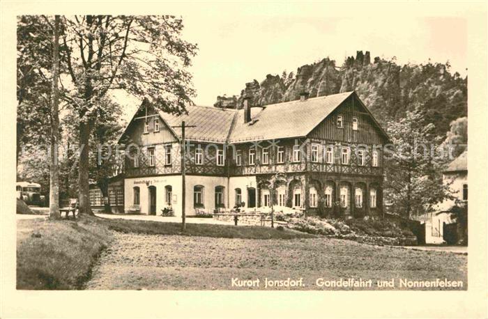 Jonsdorf Gondelfahrt Gasthaus und Nonnenfelsen Zittauer Gebirge