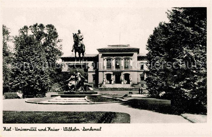 KIEL  CITY Universitaet Kaiser Wilhelm Denkmal Reiterstandbild