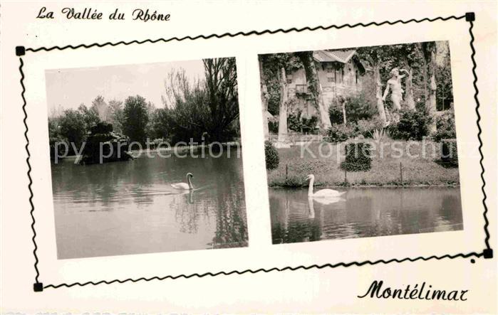 Montelimar Parc Schwanenteich Park Statue