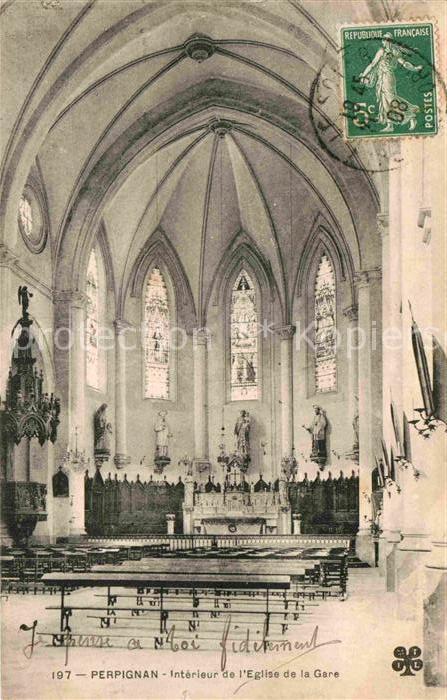 Perpignan Interieur de l'Eglise de la Gare