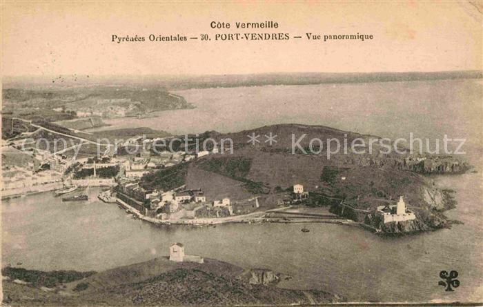 Port-Vendres Vue aerienne Cote Vermeille