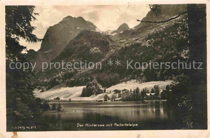 BERCHTESGADEN Bayern Hintersee mit Reitertalalpe Berchtesgadener Alpen