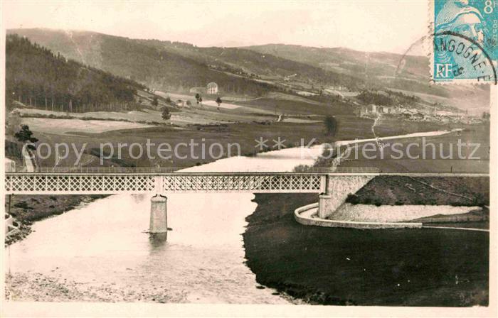 Langogne Pont metallique sur la ligne du Puy