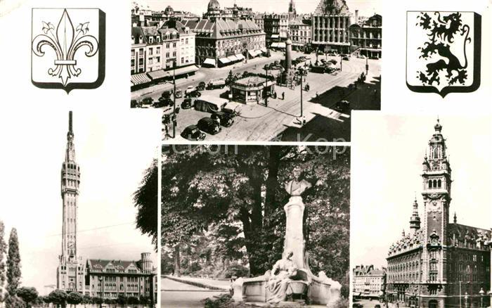 Lille Nord La Grande Place Hotel de Ville Bourse de Commerce Monument a Desrouss