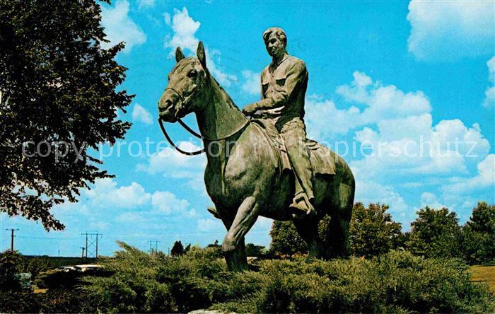 Claremore Will Rogers on his horse Soapsuds Monument