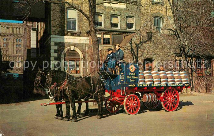 Milwaukee Wisconsin The old meets the new in old Milwaukee Brewery wagon